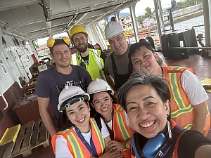 Marlow Philippines’ shore-based team tours vessel
