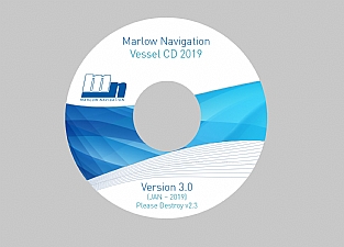 Судовой компакт-диск компании Марлоу Навигейшн 2019, версия 3.0