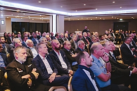 US Ambassador to Cyprus, Julie Davis Fisher presenting awards