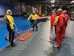 Safety – Man Overboard training for colleagues at Marlow Netherlands