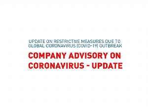 Update on restrictive measures due to global coronavirus (covid-19) outbreak.